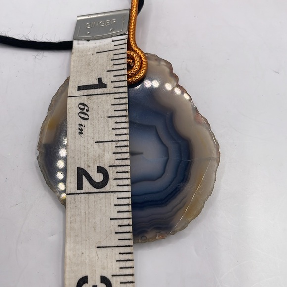large agatesliced pendant, - Picture 2 of 4